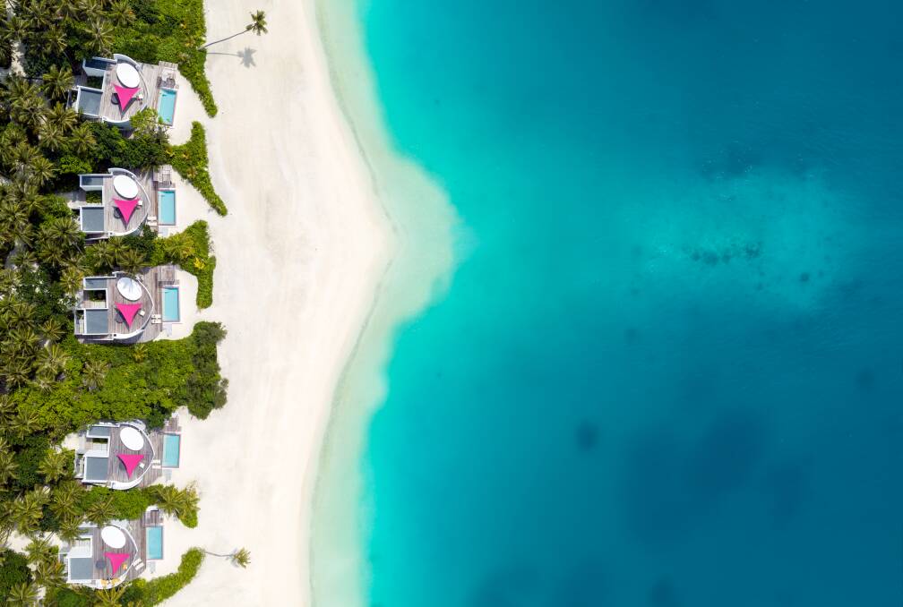BEAUTIFUL: An aerial shot of a luxury resort in the Maldives. 