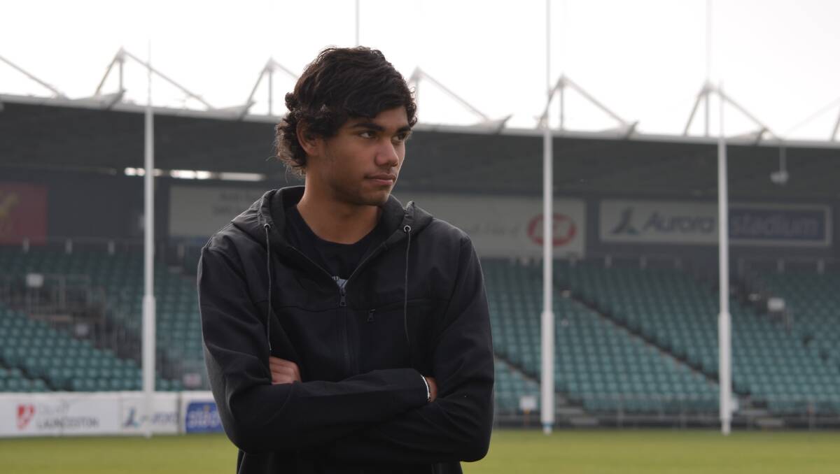 AFFECTED: Rising North Launceston star and AFL draft prospect Tarryn Thomas has already experienced racial vilification in his young football career.