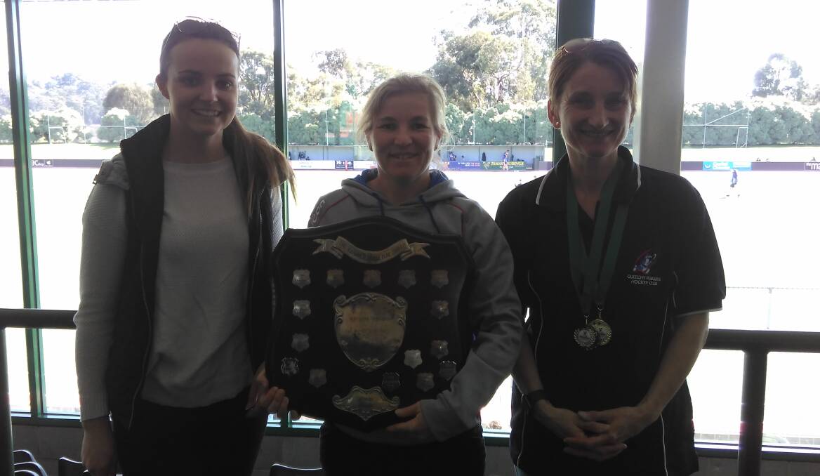 ALL SMILES: Happy coaches Mikaela Clarke, Deb West and Nic Duffy.