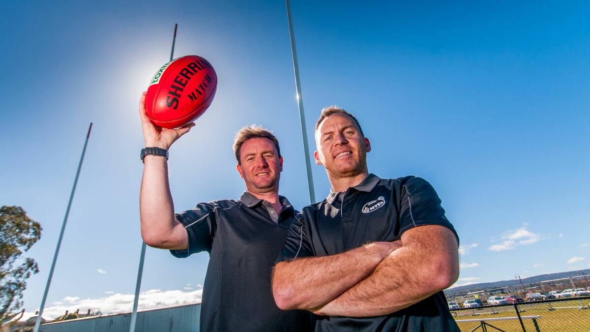 REGIONAL PRIDE: NTFA under-18 representative coach Roydon Peters and seniors boss Aaron Viney are keen to take on the rest of Tasmania for the first time in four years next season. Picture: Phillip Biggs