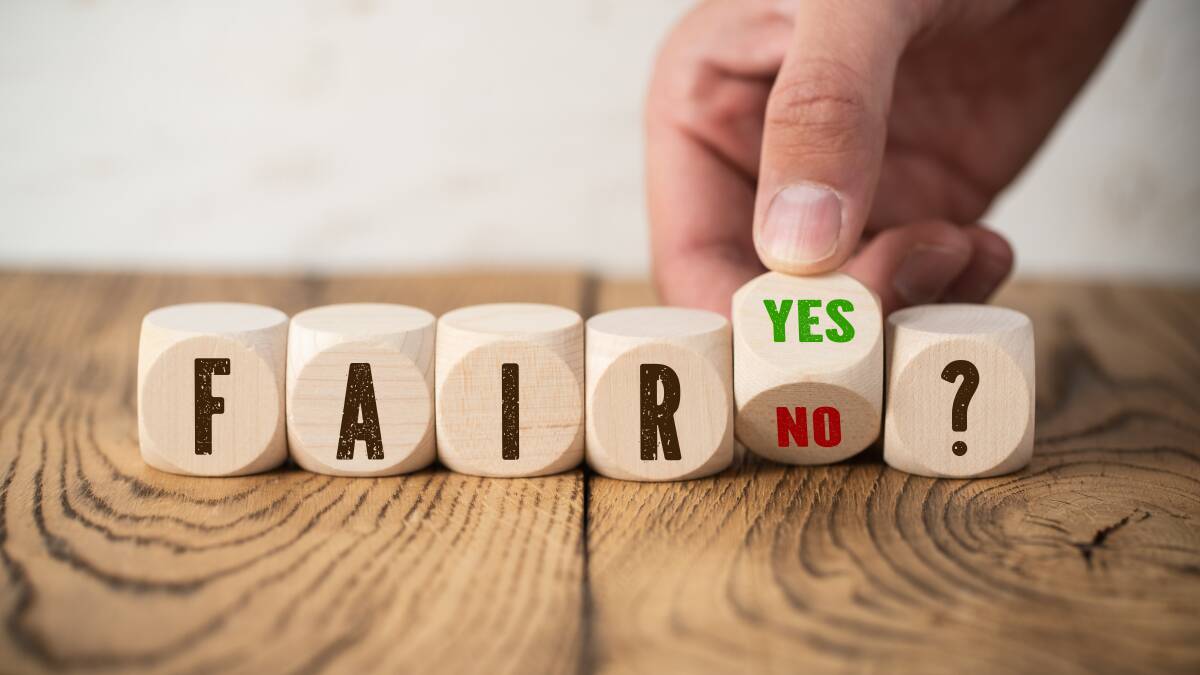 EQUALITY: Professor David Adams says there were two examples of apparent unfairness arose last week. Picture: Shutterstock 