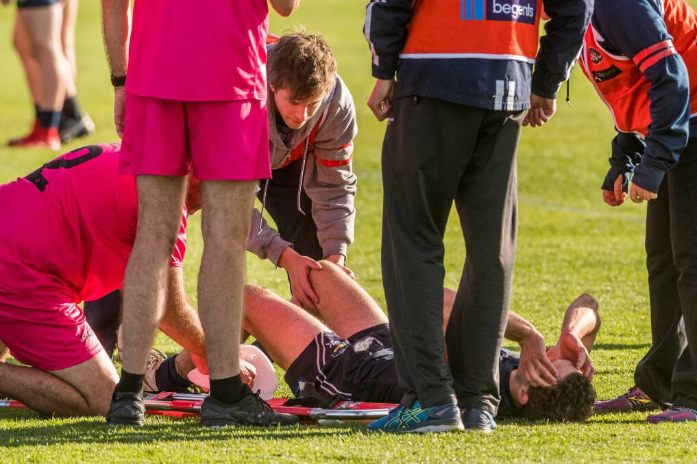 BAD NEWS: Blues midfielder Jay Blackberry was stretchered from Windsor Park last week. It has since been confirmed he will miss 12 months with a ruptured ACL ligament.
