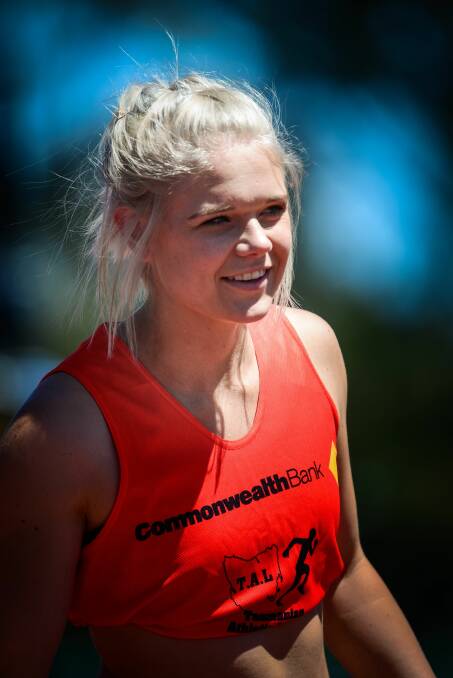ON TRACK: Star Tasmanian sprinter Morgan Gaffney will compete for the state women's 100-metres crown on Saturday. 