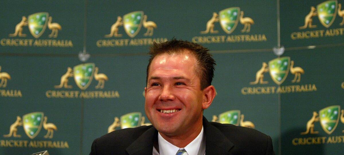 CAPTAIN FANTASTIC: Ricky Ponting talks with the media during a press conference in November 2003 to announce him as Australia's 42nd Test captain, replacing a retiring Steve Waugh. Picture: Getty Images