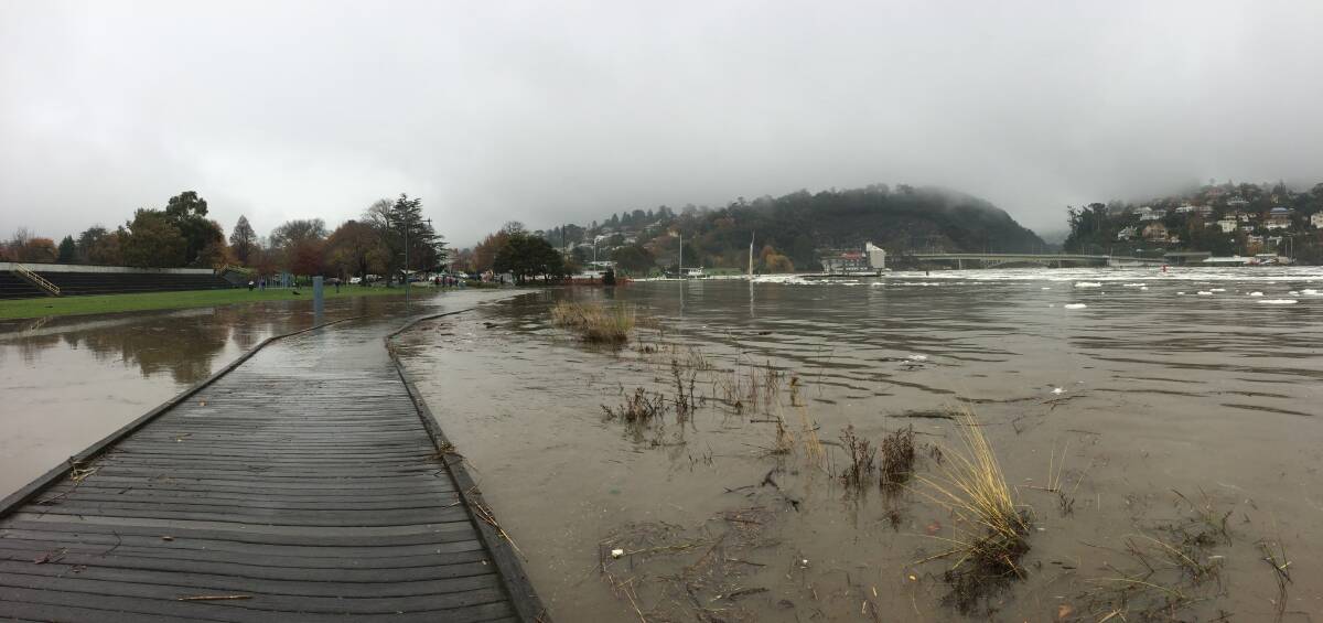Photos of Tasmania's big downpour, sent in by The Examiner's readers. Send your weather photos to online@examiner.com.au