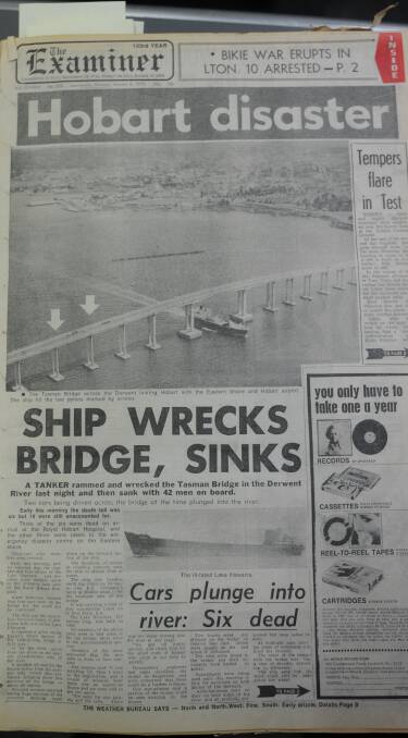 The front page of The Examiner on the day after the disaster.