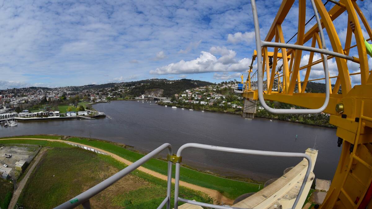 The Examiner's Paul Scambler climbed 230 ladder rungs of the Silo Hotel tower crane to snap these pics