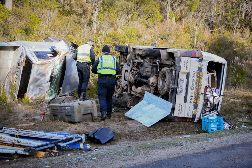 The crash scene on Frankford Road where Scott Glanville died. Pictures: Paul Scambler