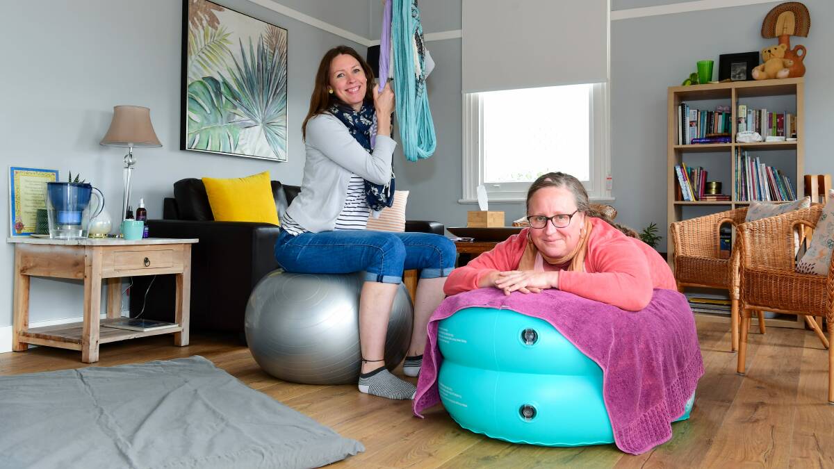 Private independent midwives Jaimee Smith and Emma Ryder, of the Launceston Birth Centre. Picture: Neil Richardson