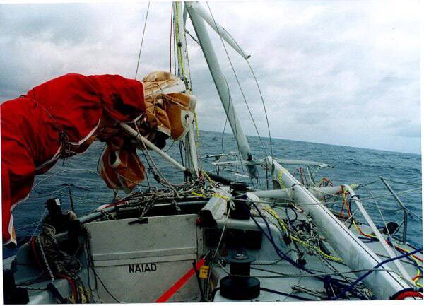 TRAGIC: Business Post Naiad with a broken mast in 1998.
