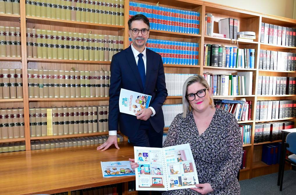 Raise the age: Tasmania Legal Aid director Vincenzo Caltabiano and Tasmanian Aboriginal Legal Service principal solicitor Hannah Phillips. Both believe the age of criminal responsibility should be raised from 10 to 14