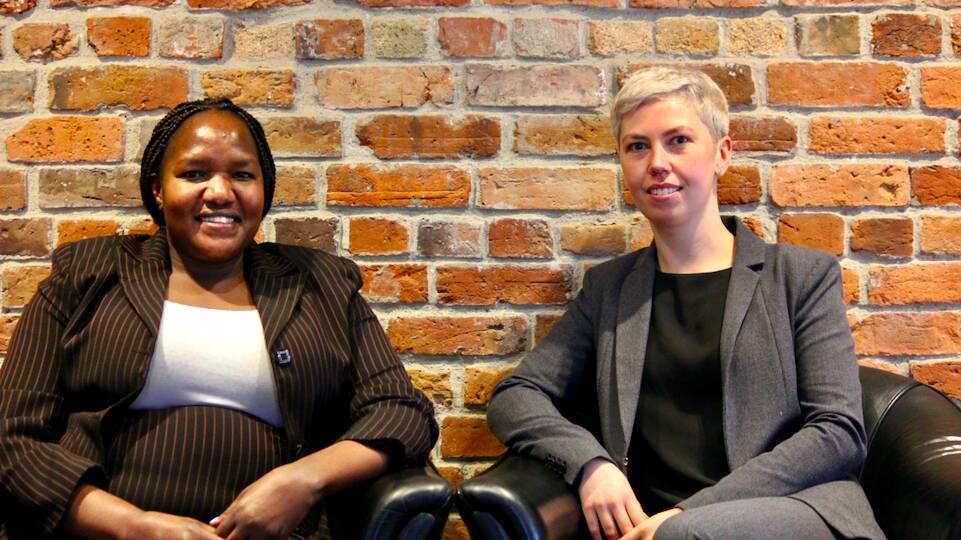 Royal Commission witnesses Esther Simbi and Tasmania Refugee Legal Service lawyer Taya Ketellar-Jones