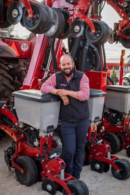 Case IH product manager Andrew Kissel at a dealer event. Picture: Supplied