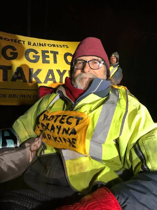 Involved: "This affects the future of our children and grandchildren," says Dr Scott Bell who protested against MMG's Tarkine proposal. Picture: Supplied