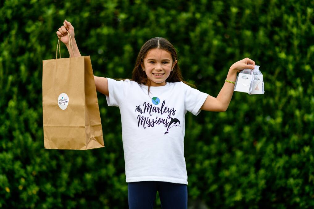Marley Towns, 10, has started Marleys Missions to fundraise and help raise money to protect sea and land animals from plastic