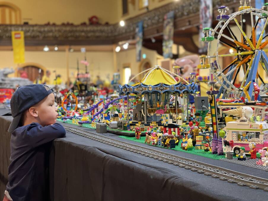 ENTHRALLED: Two year old Darcy Dornauf enjoys the display. Picture: Supplied