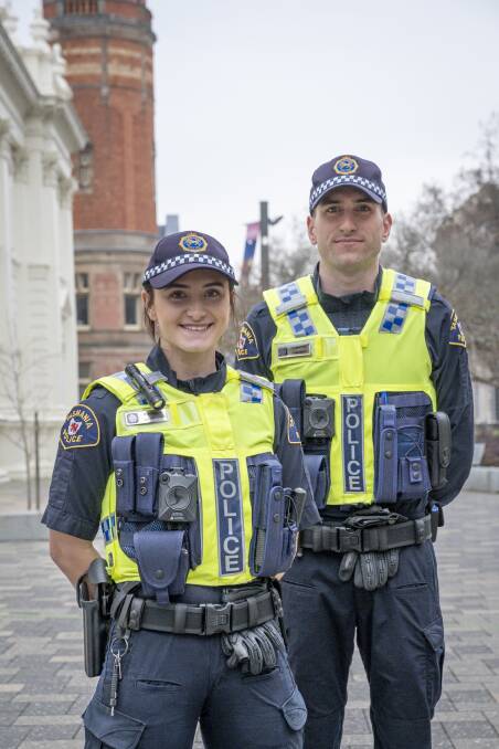 FRESH FACES: Constable Olivia Walker and Constable Oliver Martin. Picture: Craig George