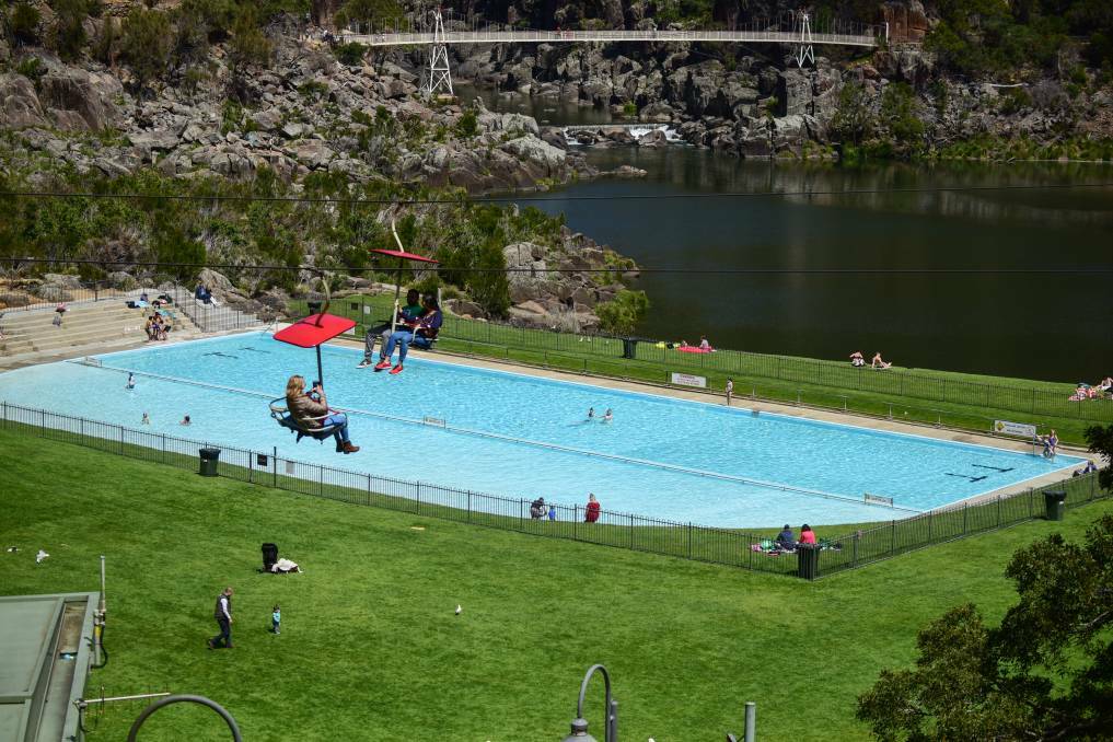 Cataract Gorge pool in summer. Picture: Paul Scambler