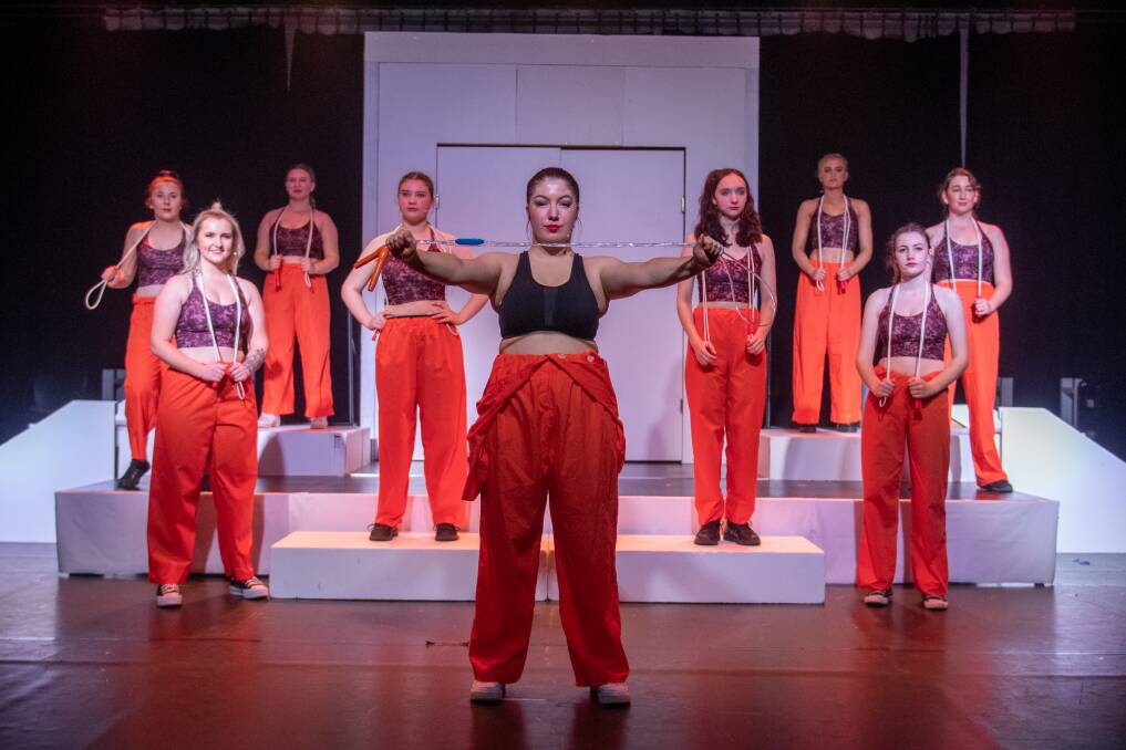 DRESS RUN: Cast of the Newstead College performance of Legally Blonde The Musical at their dress rehearsal on Tuesday. Picture: Paul Scambler