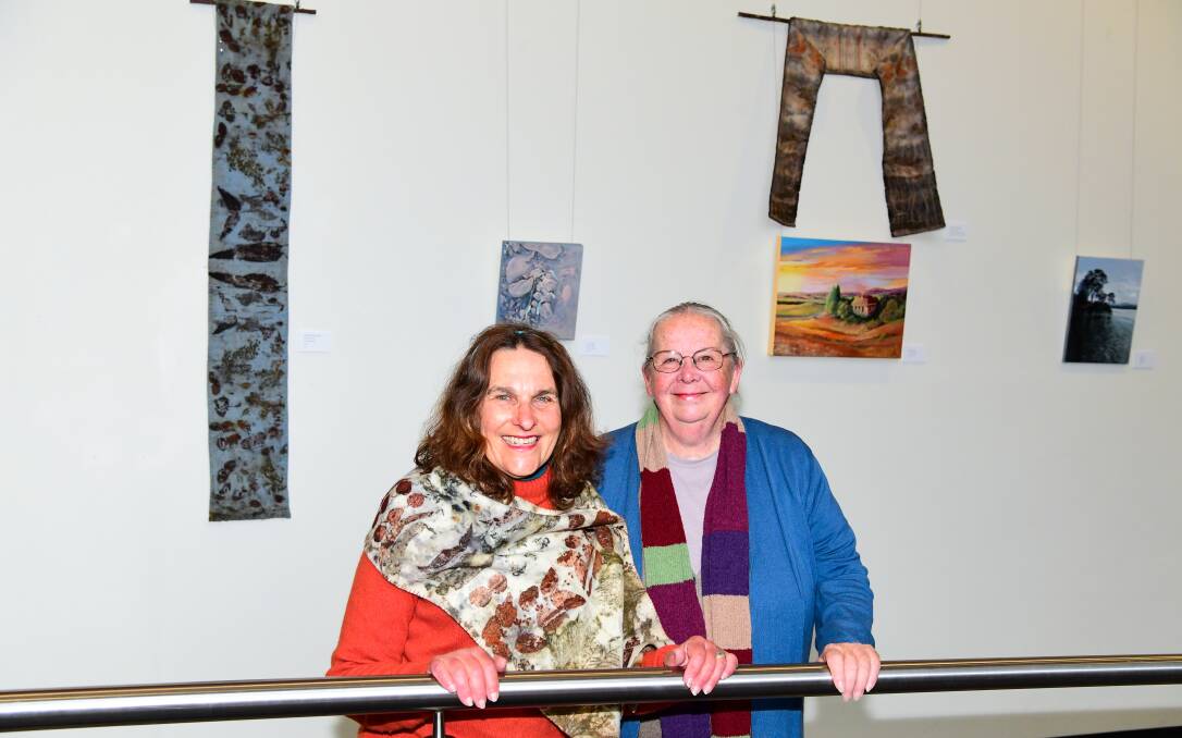 On display: Artists Christine Davson-Galle and Carol Roberts at Windsor Gallery. Picture: Neil Richardson
