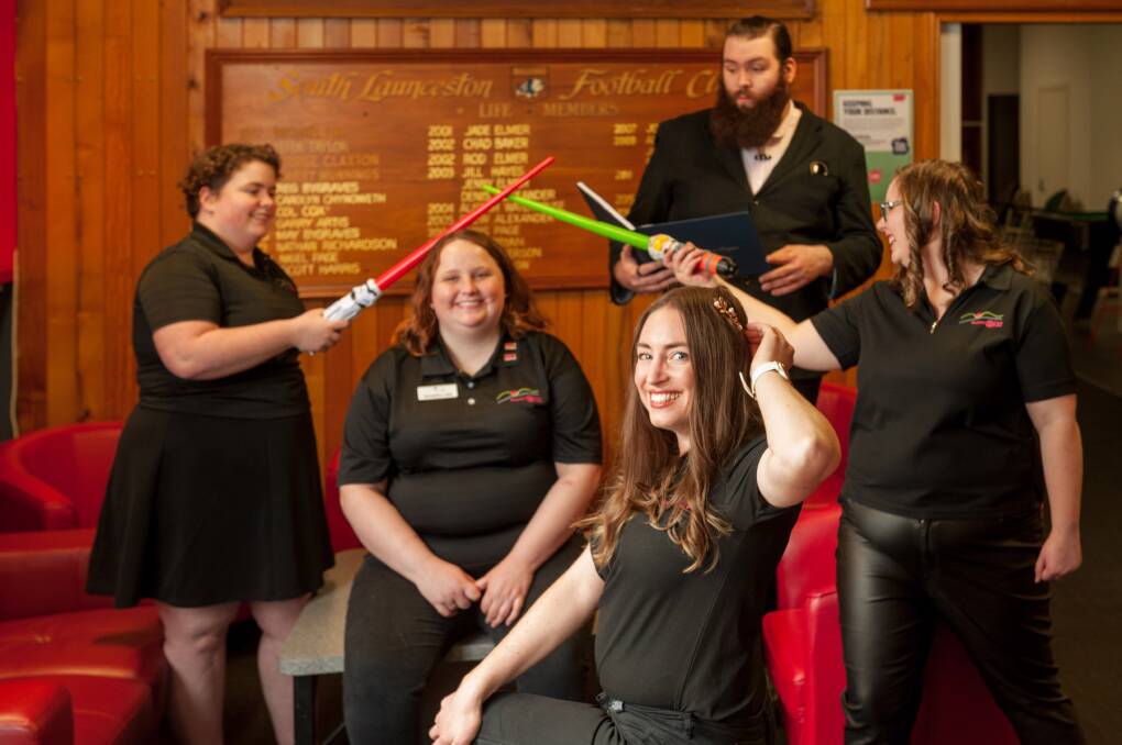 RAISING AWARENESS: Members of the Rotaract Club of Tamar Valley getting ready for their A Royal Murder Mystery fundraising event. Picture: Phillip Biggs