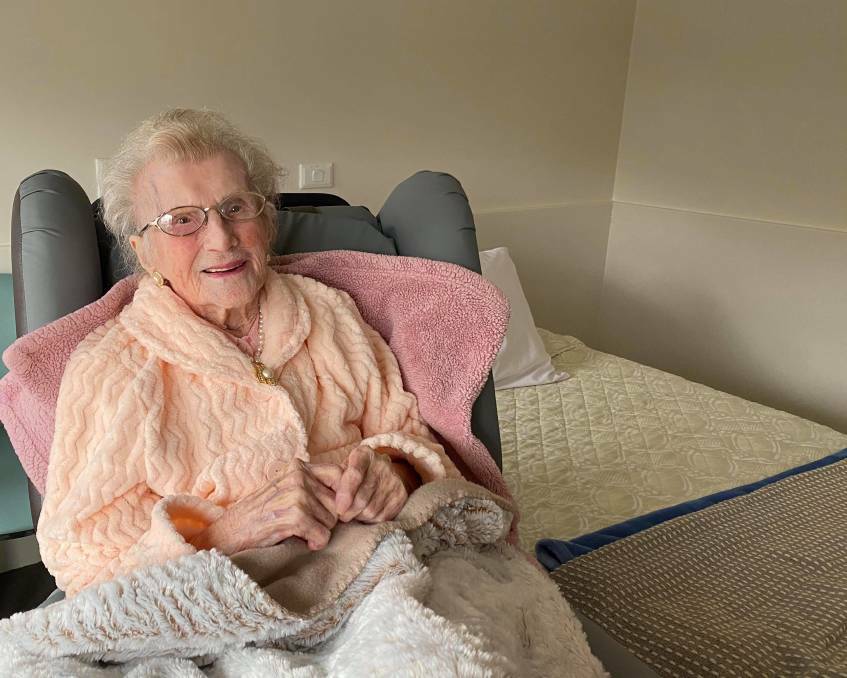 Chloe Duncan on her 109th birthday. Picture: Isobel Cootes