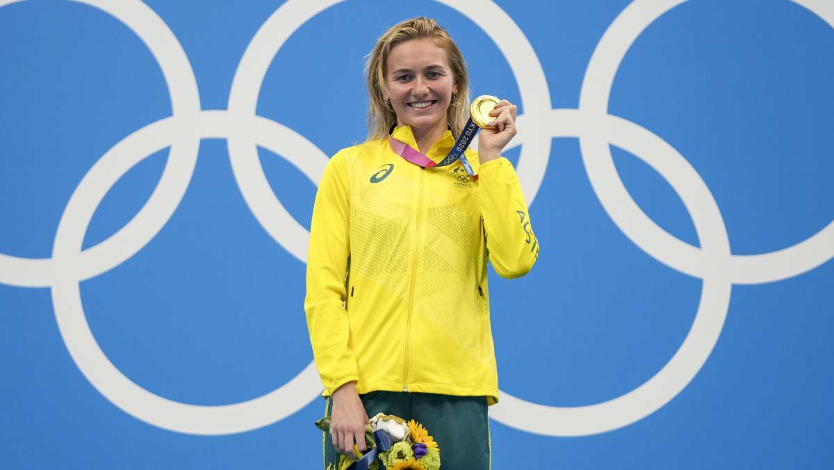  MAJOR HONOUR: City of Launceston Council are set to consider renaming a pool and gifting the key to the city after Ariarne Titmus' achievements. Picture: AAP