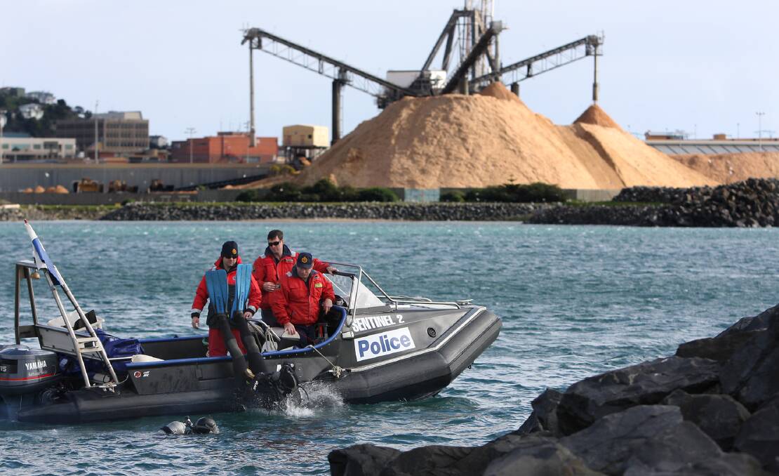 Search: Police divers and boats scoured Emu Bay and the Emu River during the search for Helen Munnings. Picture: File.