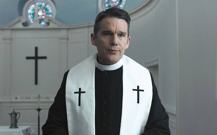 Ethan Hawke as Ernst Toller in First Reformed. Picture: A24
