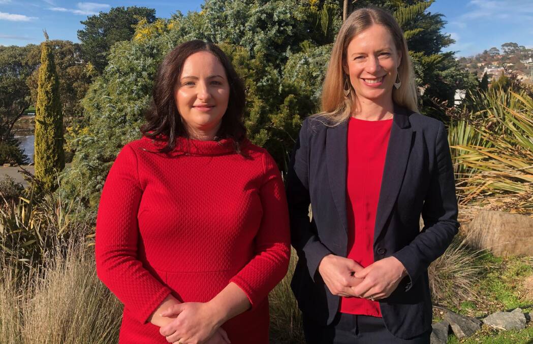 DUO: Greene with Labor Leader Rebecca White on the day the upper house candidate's campaign was launched. Picture: Supplied