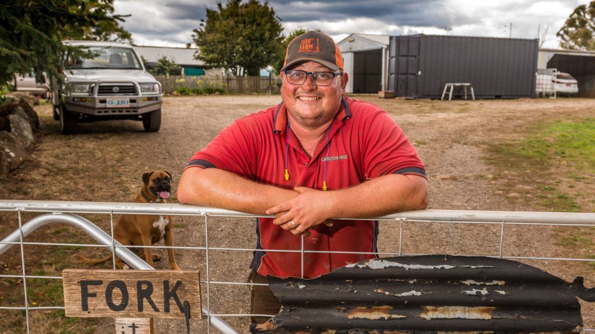 OPTIMISM: Fork It Farm's Daniel Croker is excited about the business opportunities presented by his new processing facility at Lebrina, which is known as the Fork It Farm Meat Shed.