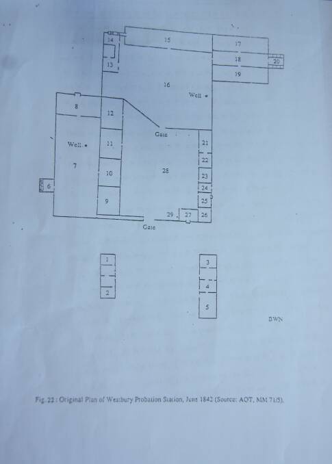 A layout map of the old Westbury probation station. Picture: Westbury Historical Society