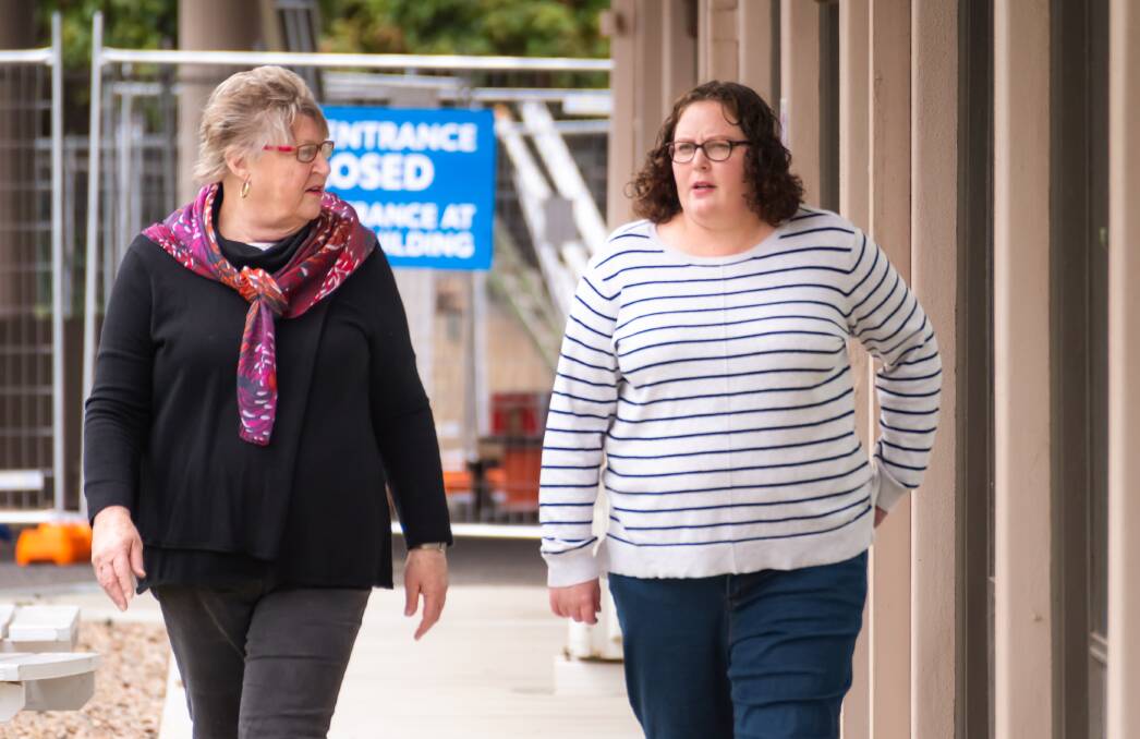 MOVING FORWARD: Health and Community Services Union delegate Elaine Smith, an aged care worker, and Australian Nursing and Midwifery Federation delegate Sarah Hill, a registered nurse. Picture: Simon Sturzaker
