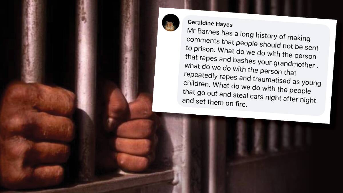 Tasmania Prison Service acting chief superintendent Geraldine Hayes has been both criticised and defended for comments she appeared to make on a pro-Northern Regional Prison Facebook page.