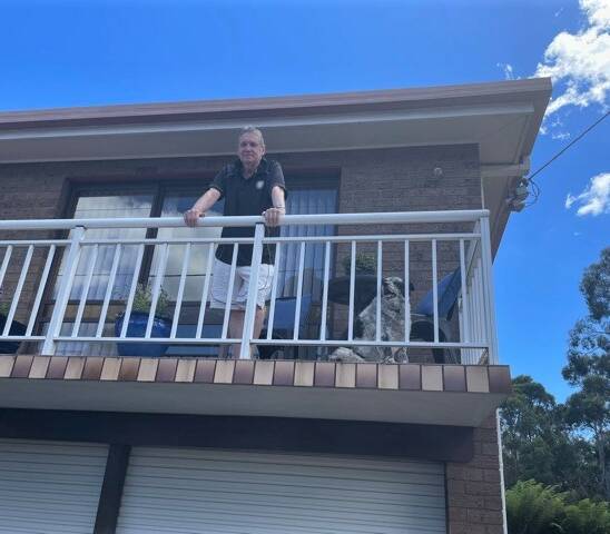 Witness to Horror: Hillcrest Primary School neighbour Bob Roberts saw the tragedy unfolding from his balcony. Picture: Libby Bingham. 