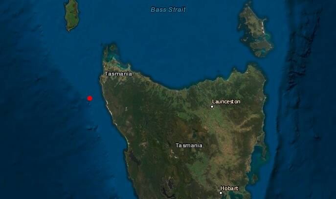 Quake: The site of the earthquake west of Temma. Picture: Geoscience Australia.