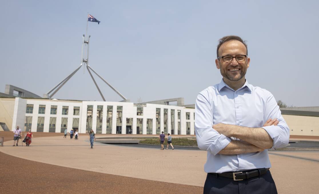 Big plan: Australian Greens leader Adam Bandt is talking up a plan for recovery.