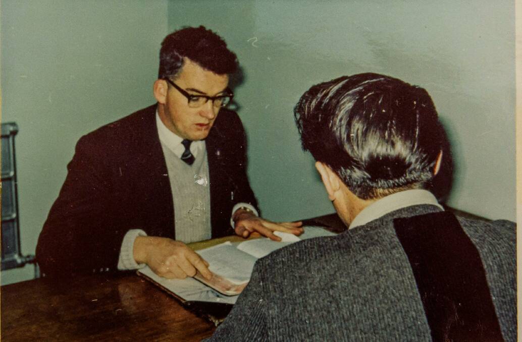 Dedicated: Les Batchelor at work as a prison chaplain in 1969.