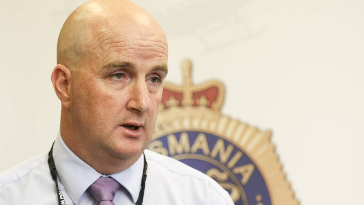 MANHUNT: Acting Detective Inspector Tony Stewart addressed the search on Wednesday. Picture: Cordell Richardson.