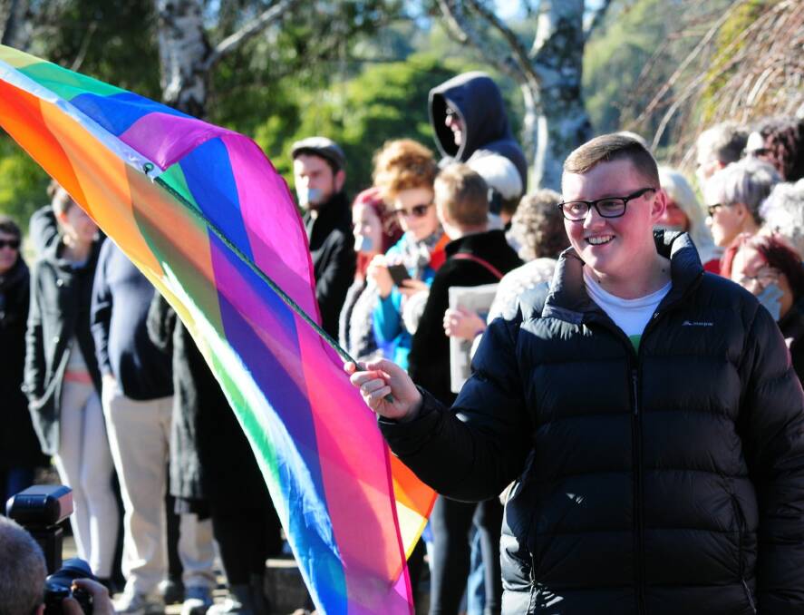 SUPPORT: Youth community activist Jack Budgeon hopes Wednesday's same-sex marriage result will be an emphatic "yes". Picture: Paul Scambler 