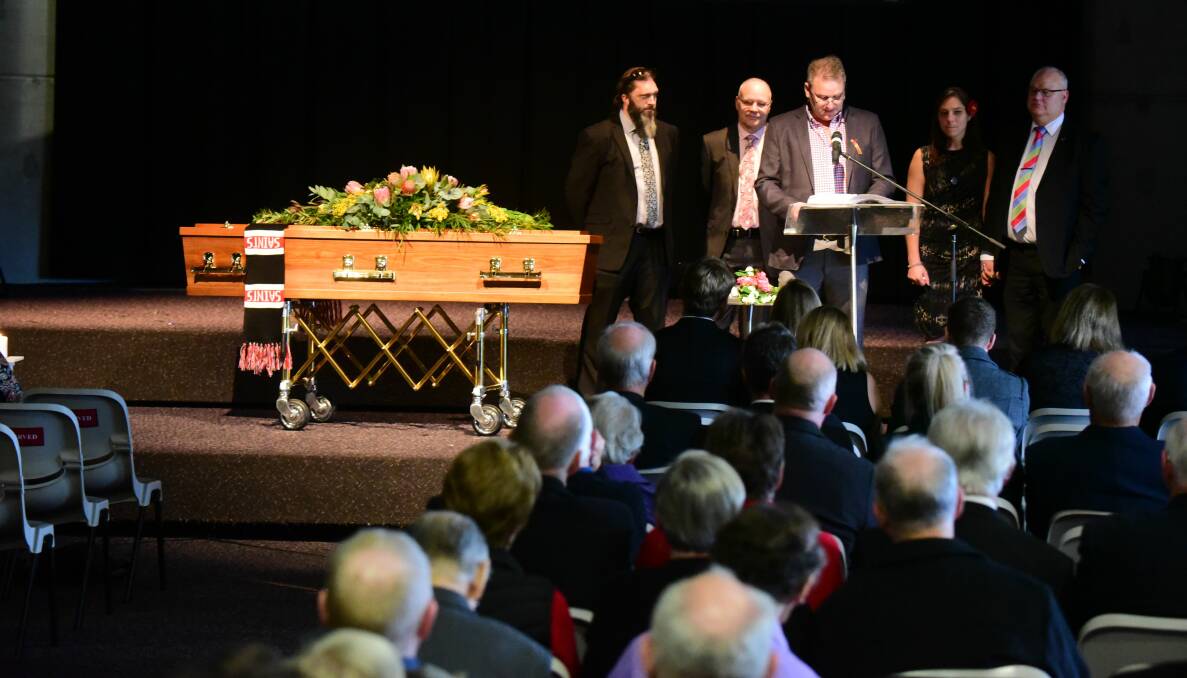 FAREWELL: David Deavin's children, Phil, Terry, Robert, James and Leonie share memories of their father's life. Picture: Paul Scambler 