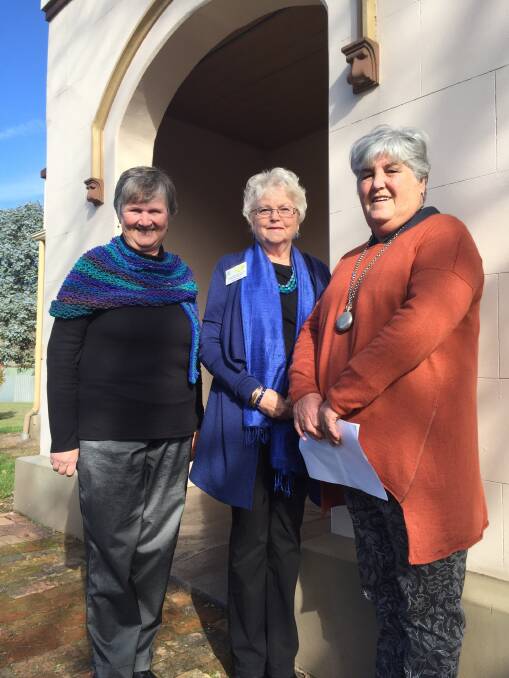 REMEMBER: Isabel de la Rambelya, Fairlie Ogilvie and Lucille Gee at the ceremony for the convict women. Picture: Hayden Johnson 