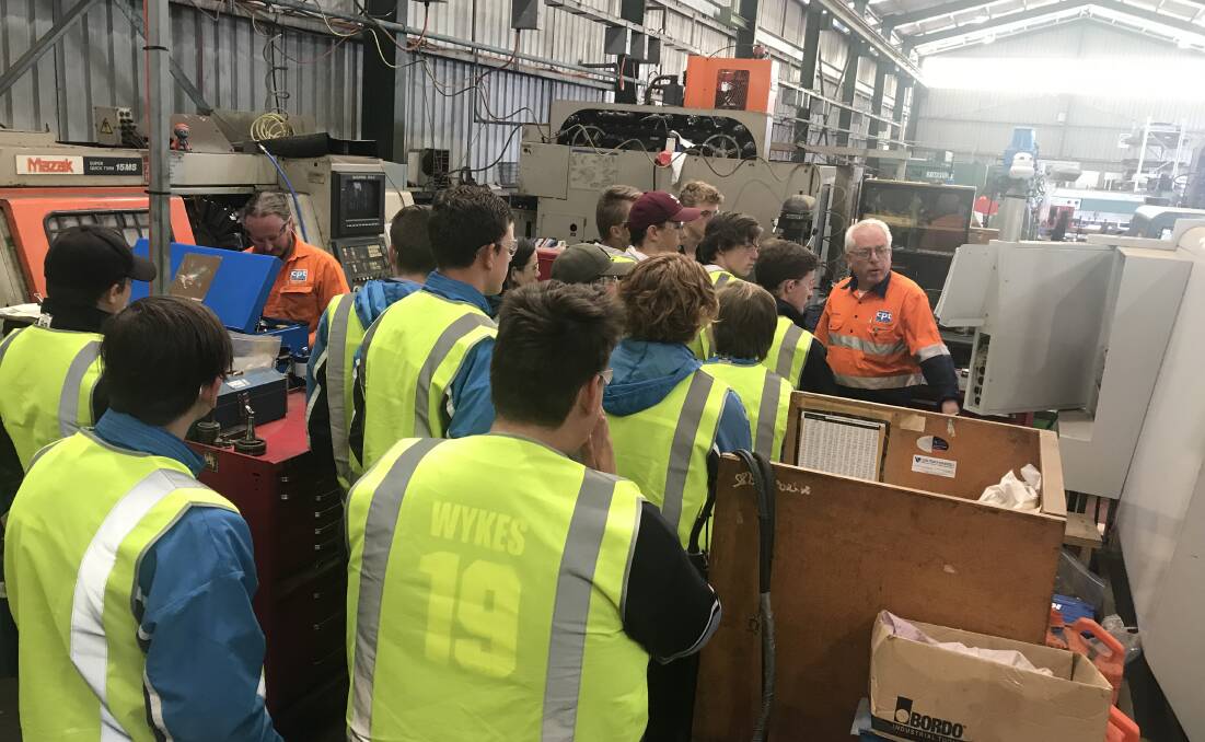 Students tour an engineering business as part of the Industry Taster Day last week. Picture: Supplied