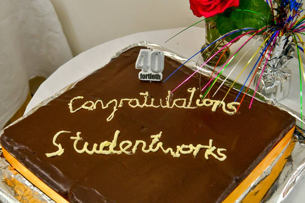 Studentworks' 40th birthday cake.
