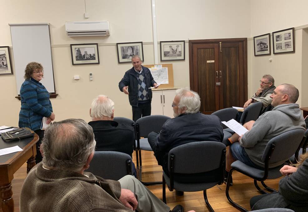 Northern Midlands council mayor Mary Knowles and Heart FM committee member Michael Cleary at a meeting to gauge interest in reviving the community radio station last week. Picture: Supplied
