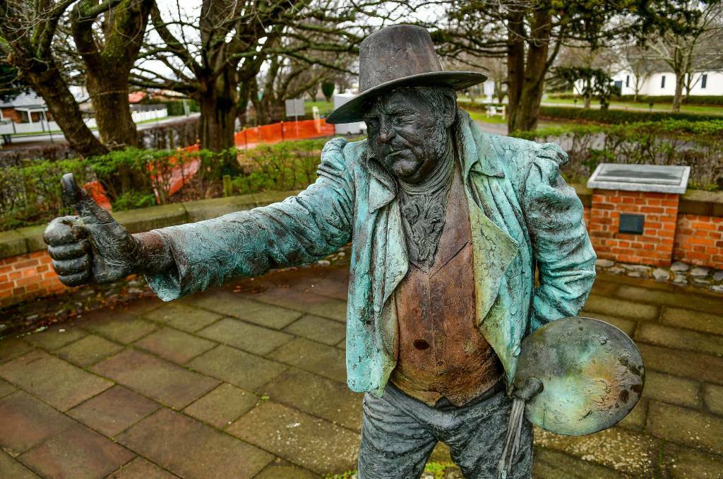 John Millwood's name will be removed from a plaque alongside the John Glover statue in Evandale. The statue itself was attacked last week. Picture: Scott Gelston