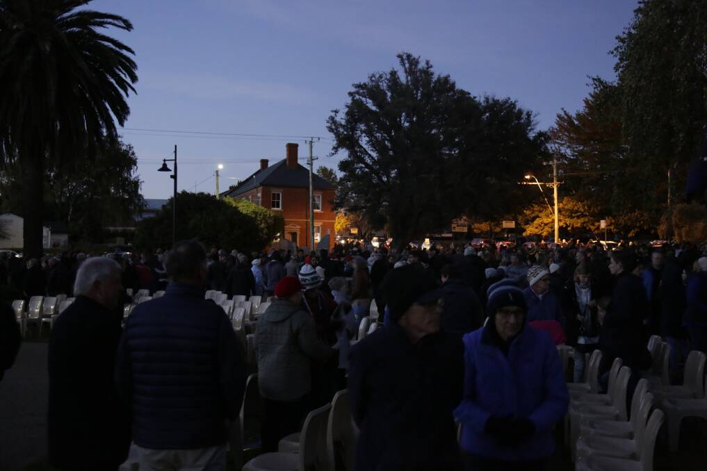 Longford's dawn service was well attended, organisers said - a little unsure if tightly-grouped public holidays might impact numbers. Many headed to the nearby RSL Hall for a breakfast to follow. Picture: Matt Dennien
