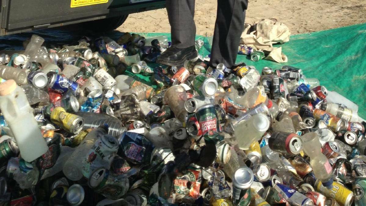 Of the beverage container waste collected by Tasmanian Clean Up Australia volunteers in 2018, 36 per cent could have been recovered under a container refund scheme according to the organisation. Picture: File