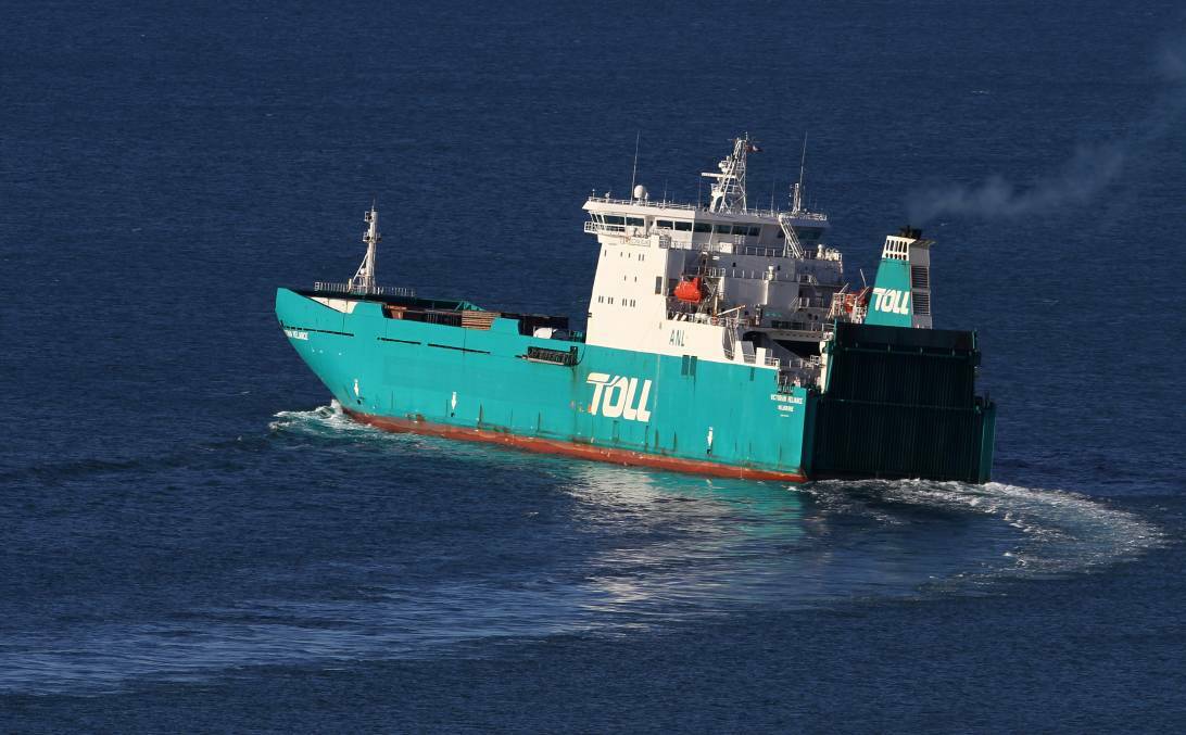 A Toll freighter departs Burnie for Melbourne. Tasmanian businesses are set to receive a further federal funding boost under Tasmanian Freight Equalisation Scheme.