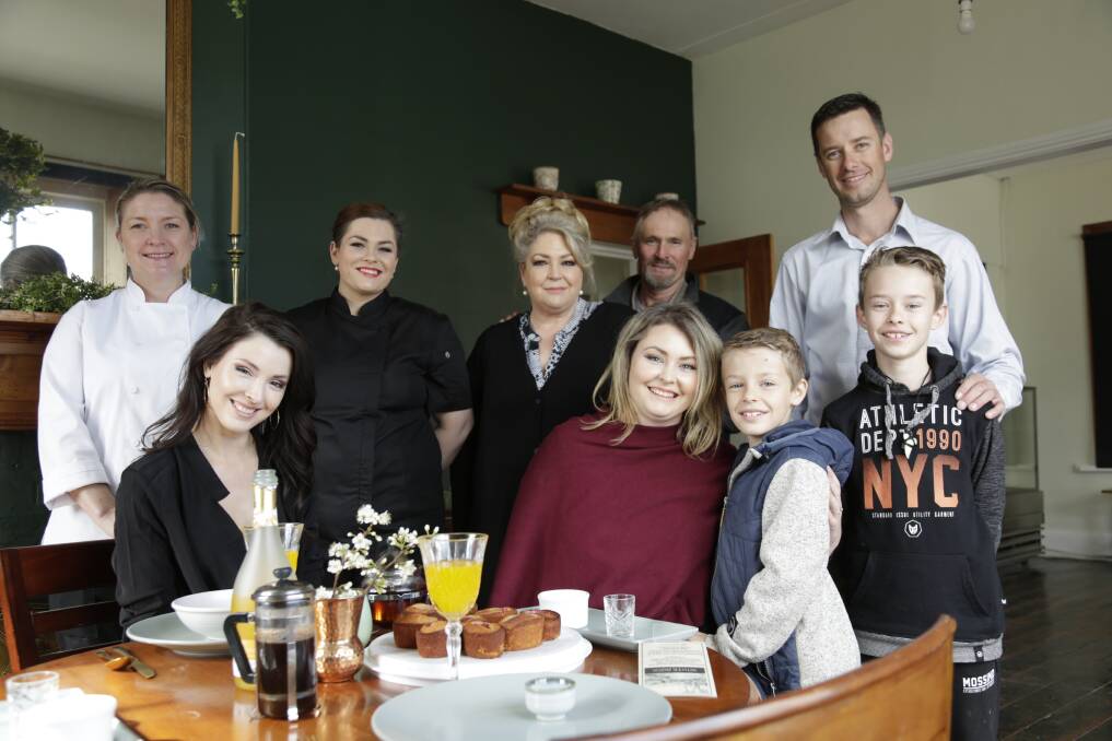 FAMILY AFFAIR: The Green Door's Liz, Abby, Keira, Julie, and Clive Self, Hayley and Nick Brazendale, with sons William and Charlie inside the new Westbury store. Picture: Matt Dennien